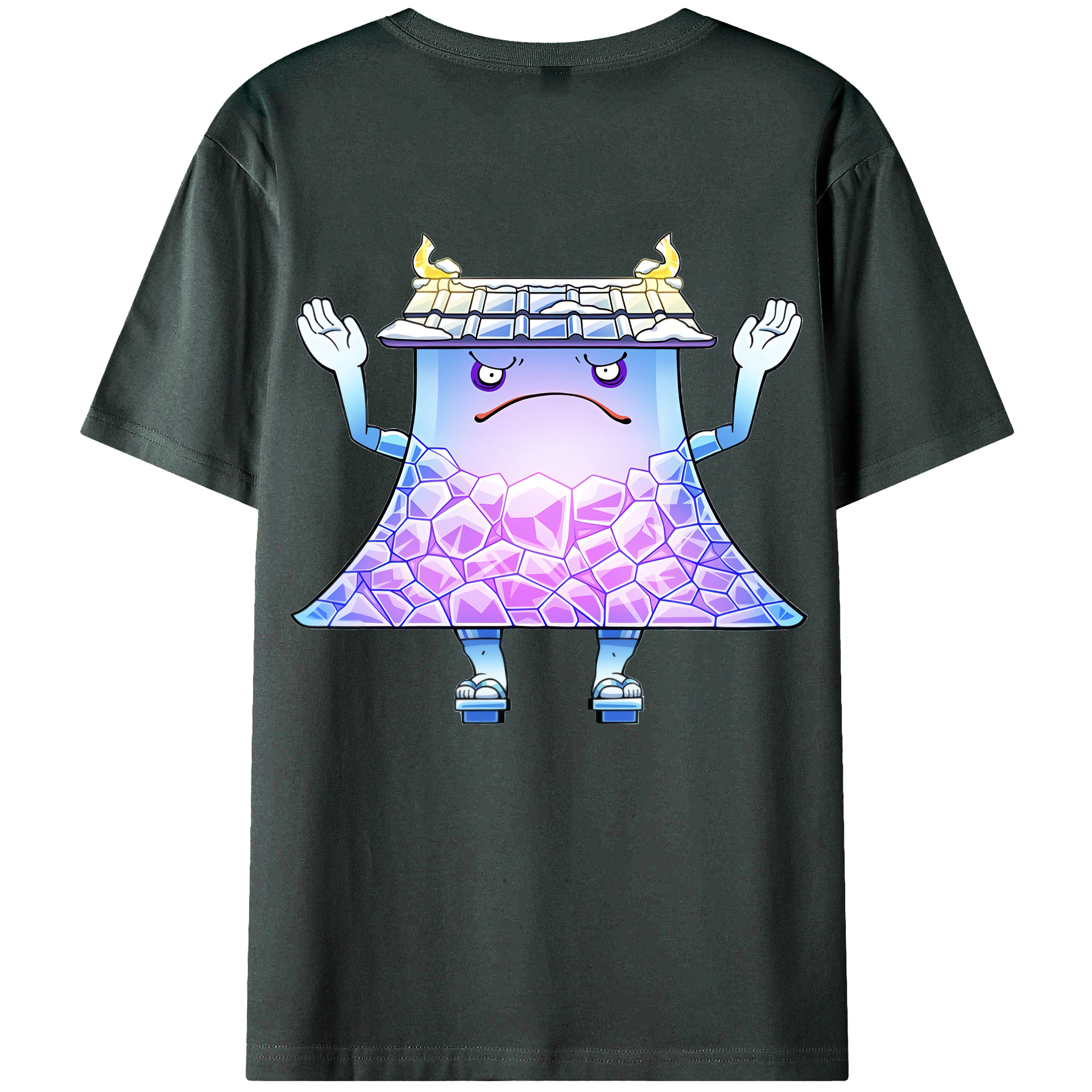 （画像用） 妖怪ウォッチ Yo-kai Watch 綿100％ メンズ半袖Tシャツ（バックプリント） 通気性